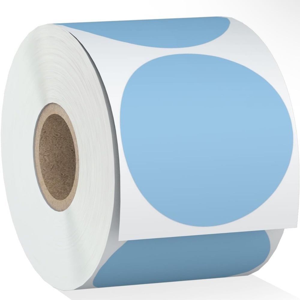 Blue Custom QR Code Or Thank You Stickers! 100pcs